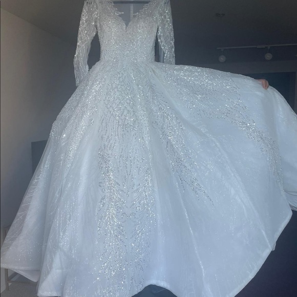 Sequin Maxi Wedding Dress - Picture 4 of 5